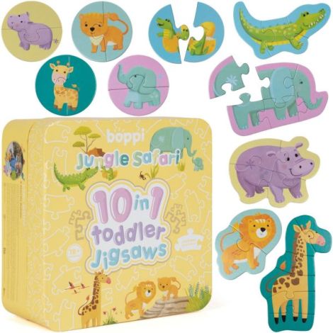 Puzzle progresiv Toddler 10 in 1, Boppi - Jungla Safari - imagine 10